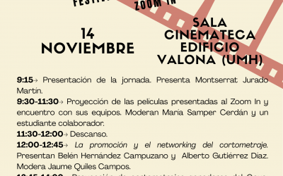 La UMH celebra la Jornada de Cine “El camino hacia el Goya” dentro del Festival de Cine Universitario Zoom In