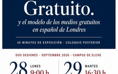 Francisco de la Coba, director de El Ibérico Gratuito, imparte en la UMH una conferencia sobre los medios gratuitos en español en Londres